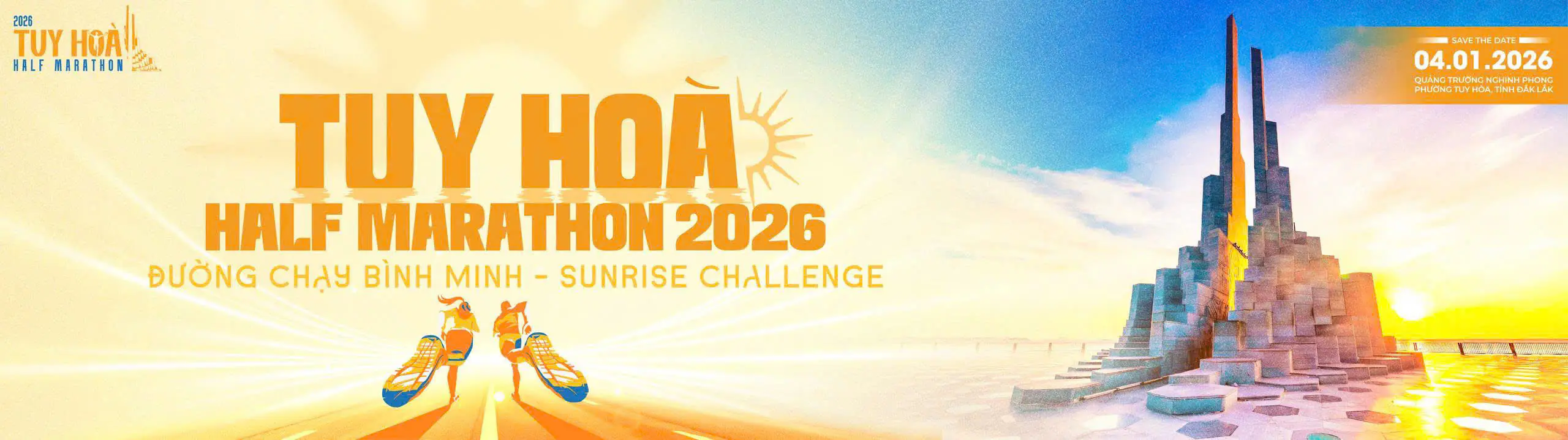 TUY HÒA HALF MARATHON 2026 – ĐƯỜNG CHẠY BÌNH MINH (SUNRISE CHALLENGE)