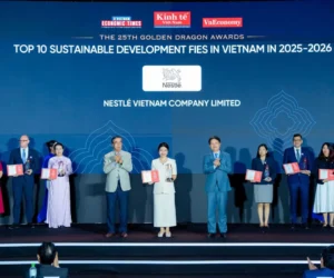 Công ty TNHH Nestlé Việt Nam đã chính thức được vinh danh trong “Top 10 Doanh nghiệp FDI tiêu biểu” tại hạng mục Phát triển Chuỗi giá trị Nông nghiệp bền vững